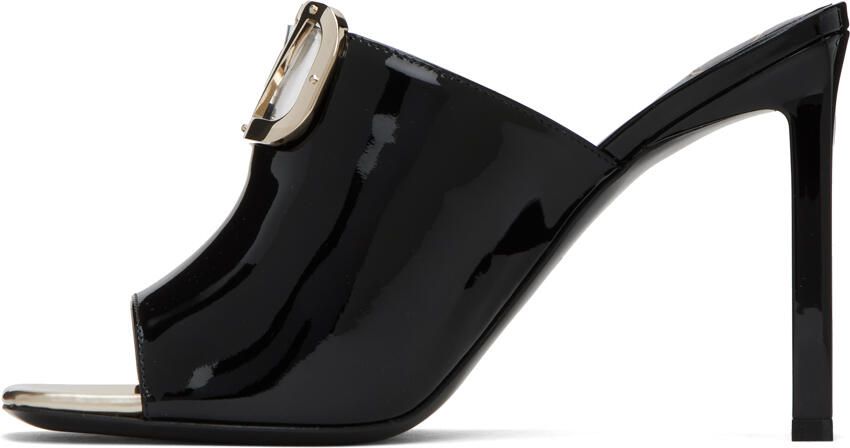 Valentino Garavani Black VLogo Heeled Sandals - Picture 3