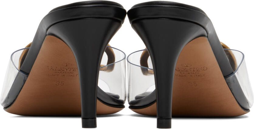 Valentino Garavani Black VLogo Heeled Sandals