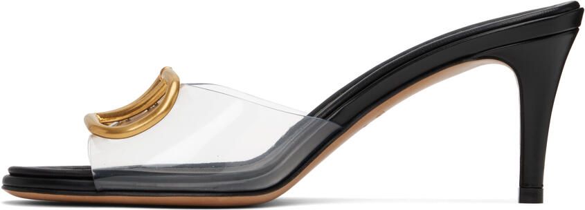 Valentino Garavani Black VLogo Heeled Sandals - Picture 3