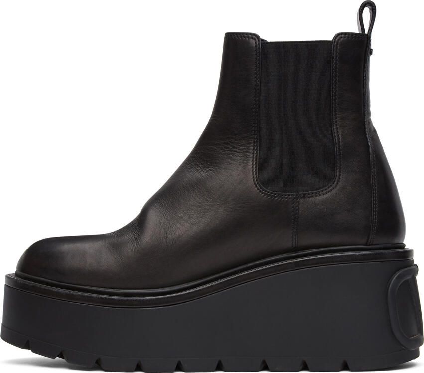Valentino Garavani Leather VLogo Uniqueform Platform Boots