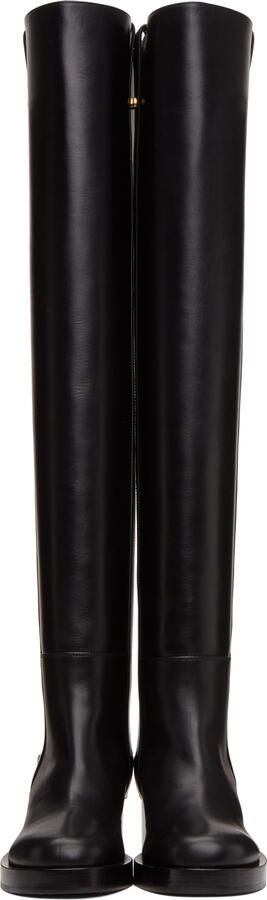 Valentino Garavani Black VLogo Tall Boots - Picture 3