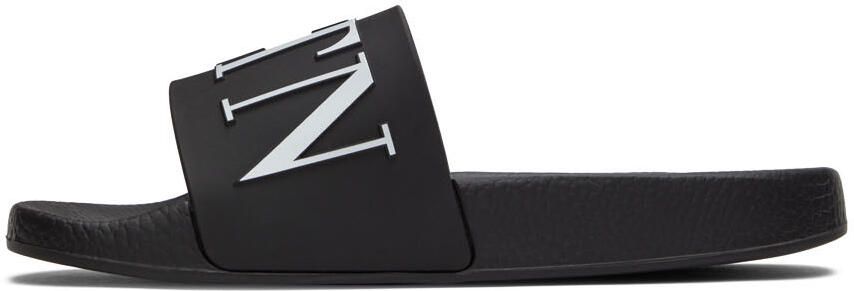 Valentino Garavani Black VLTN Slides - Picture 3