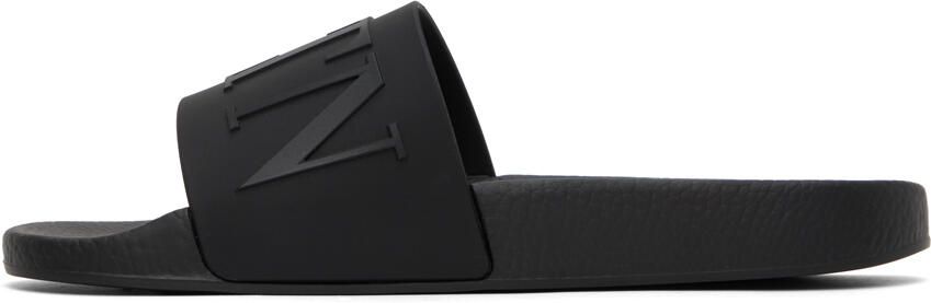 Valentino Garavani Black VLTN Slides - Picture 4