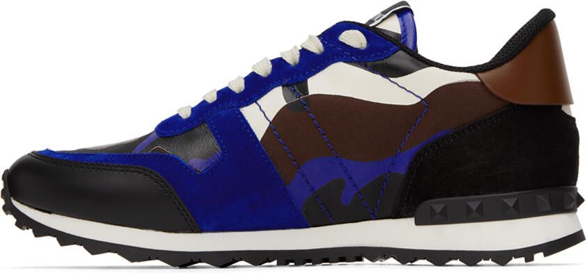 Valentino Garavani Blue & Black Rockrunner Sneakers - Picture 3