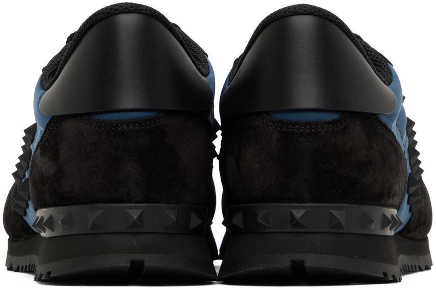 Valentino Garavani Blue & Black Rockstud Sneakers