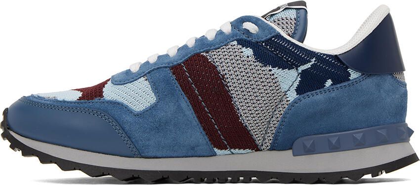 Valentino Garavani Blue Rockrunner Sneakers - Picture 3