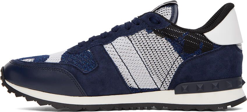 Valentino Garavani Blue Rockrunner Sneakers - Picture 3