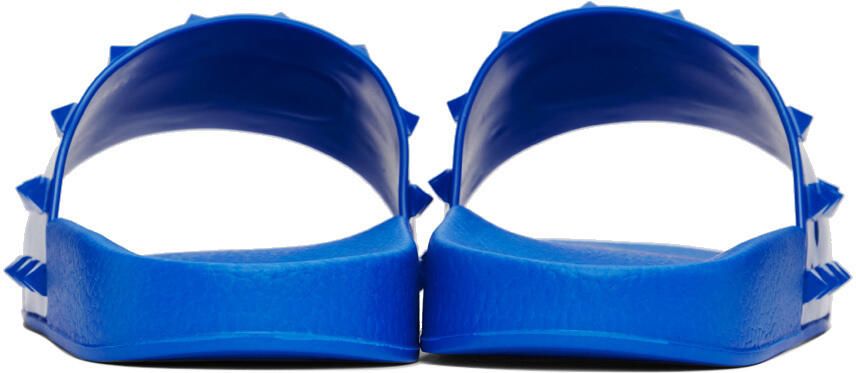 Valentino Garavani Blue Rubber Summer VLogo Slides - Picture 2