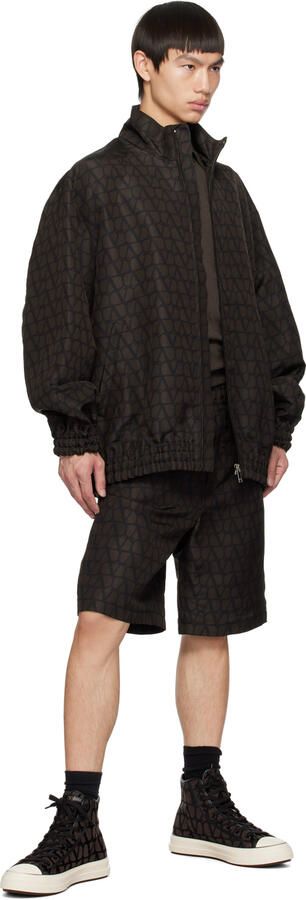 Valentino Garavani Brown & Black Totaloop Sneakers - Picture 4