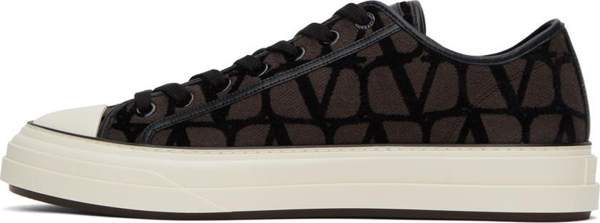 Valentino Garavani Brown & Black Totaloop Sneakers - Picture 3