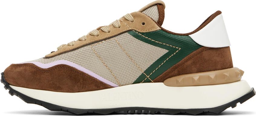 Valentino Garavani Brown Netrunner Sneakers - Picture 3