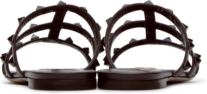 Valentino Garavani Brown Rockstud Sandals