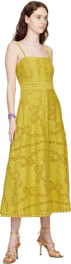 Valentino Garavani Gold Rockstud Net Heeled Sandals - Picture 4