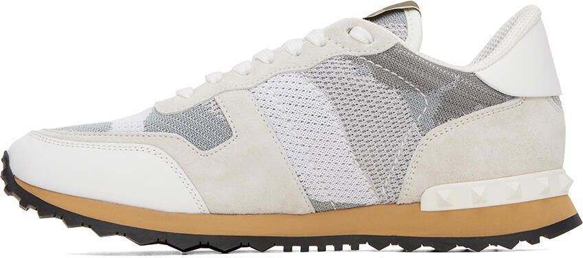 Valentino Garavani Gray Rockrunner Sneakers - Picture 3