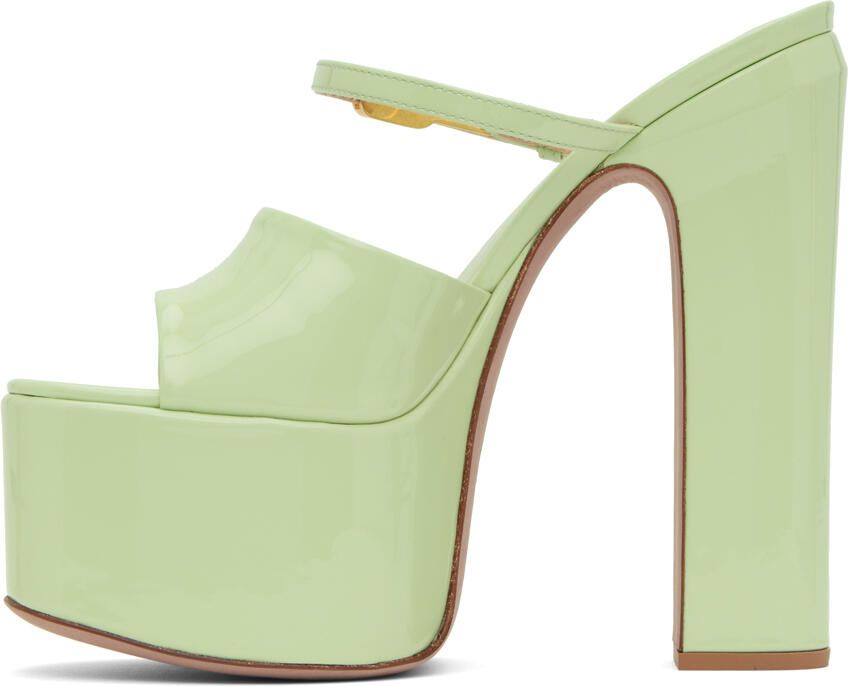 Valentino Garavani Green Tan-Go Heeled Sandals - Picture 3