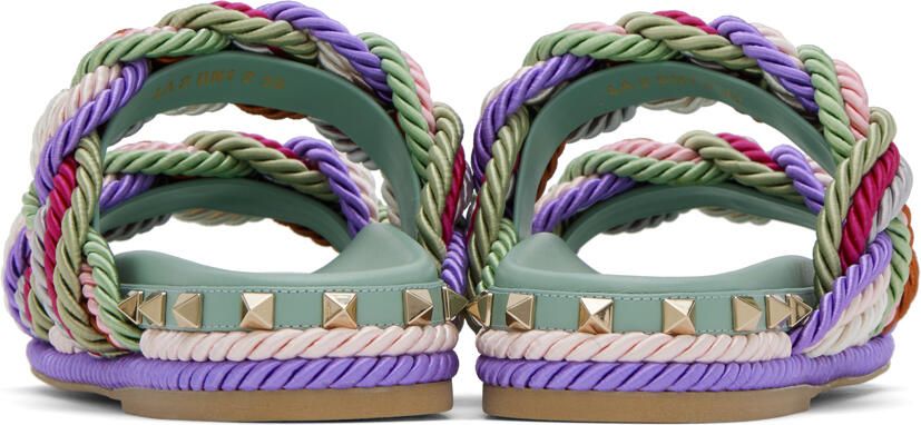 Valentino Garavani Multicolor Rockstud Sandals - Picture 2
