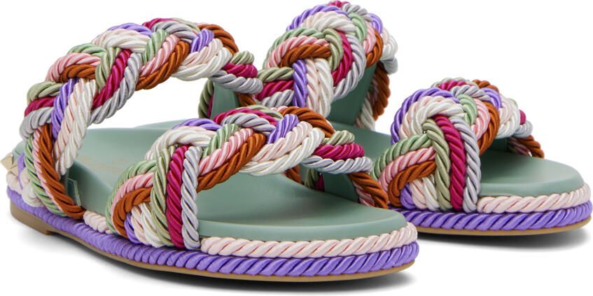 Valentino Garavani Multicolor Rockstud Sandals
