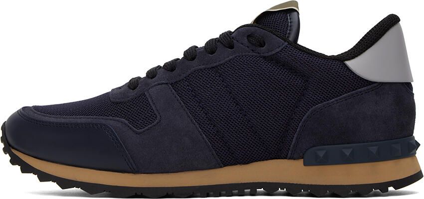Valentino Garavani Navy Rockrunner Sneakers - Picture 3
