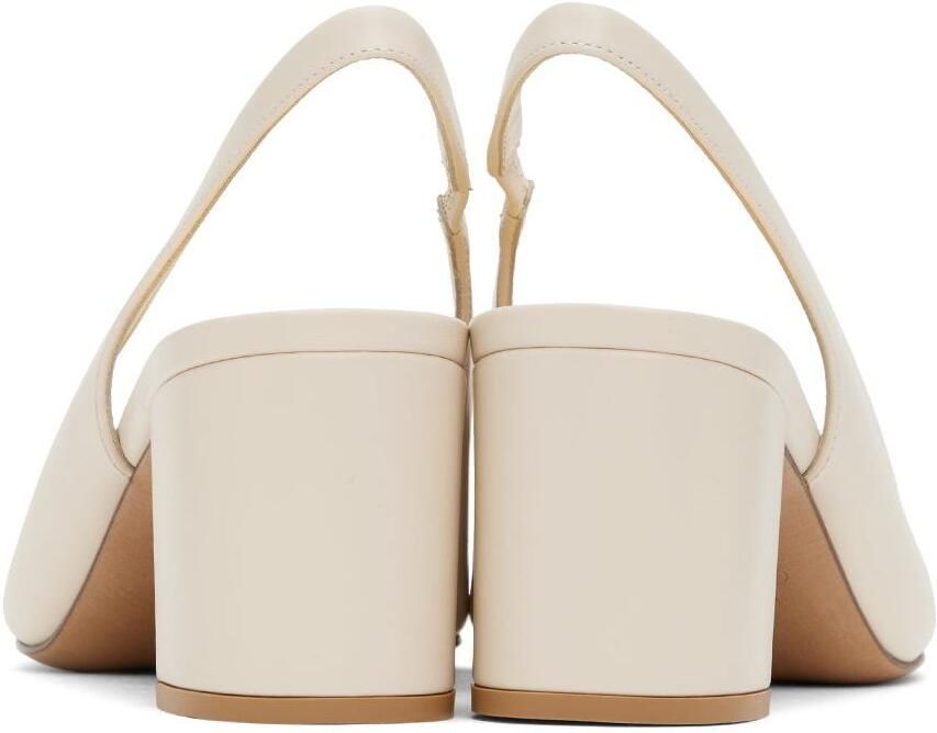 Valentino Garavani Off-White One-Stud Slingback 60 Heels