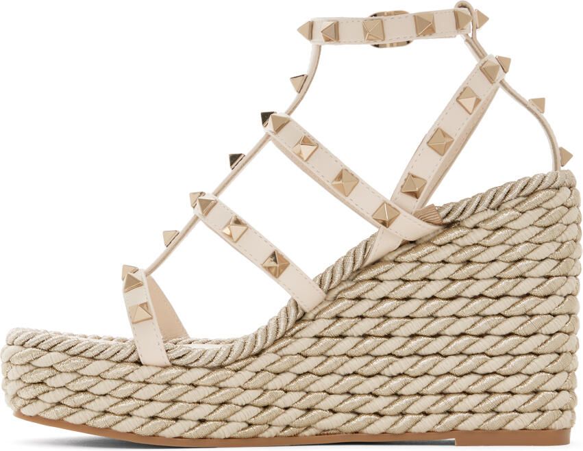 Valentino Garavani Off-White Rockstud 95 Heeled Sandals - Picture 3