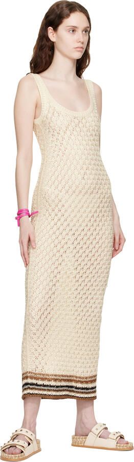 Valentino Garavani Off-White Rockstud Flat Sandals - Picture 4