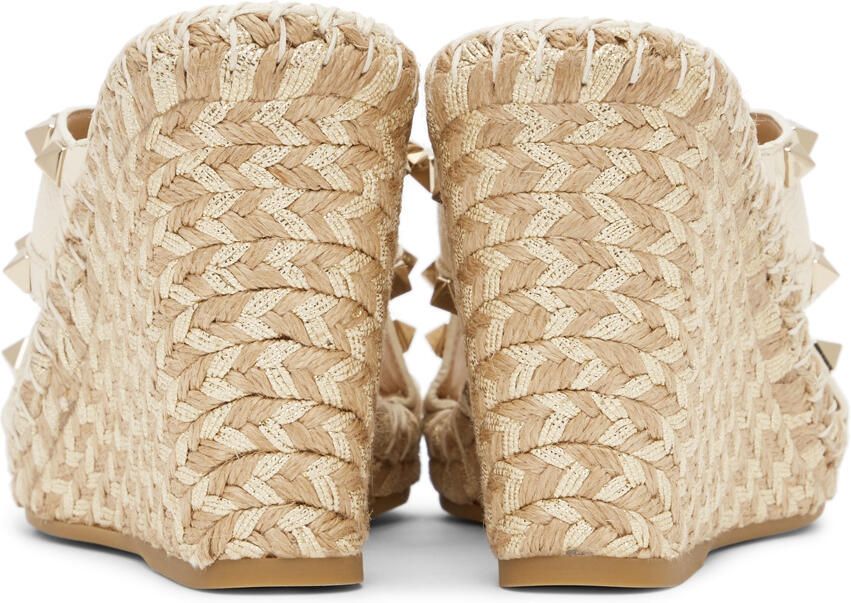 Valentino Garavani Off-White Rockstud Heeled Sandals - Picture 2