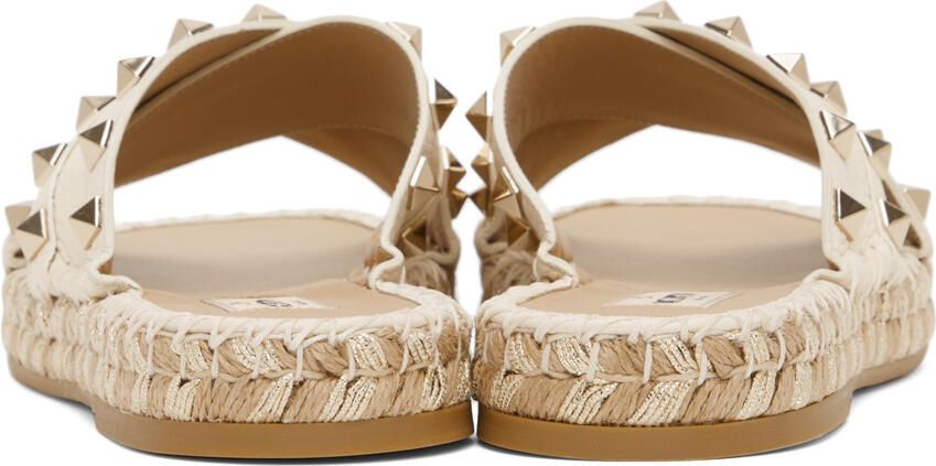 Valentino Garavani Off-White Rockstud Slide Sandals - Picture 2