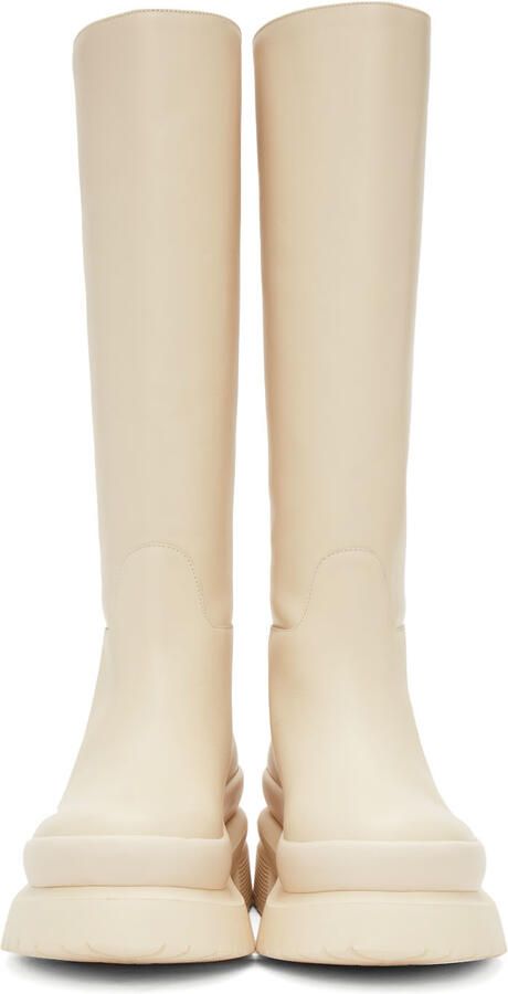 Valentino Garavani Off-White Roman Stud Boots - Picture 5