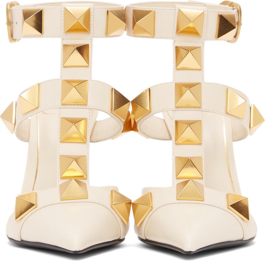 Valentino Garavani Off-White Roman Stud Heels