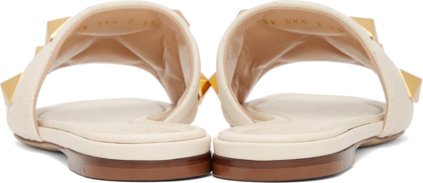 Valentino Garavani Off-White Roman Stud Sandals - Picture 2