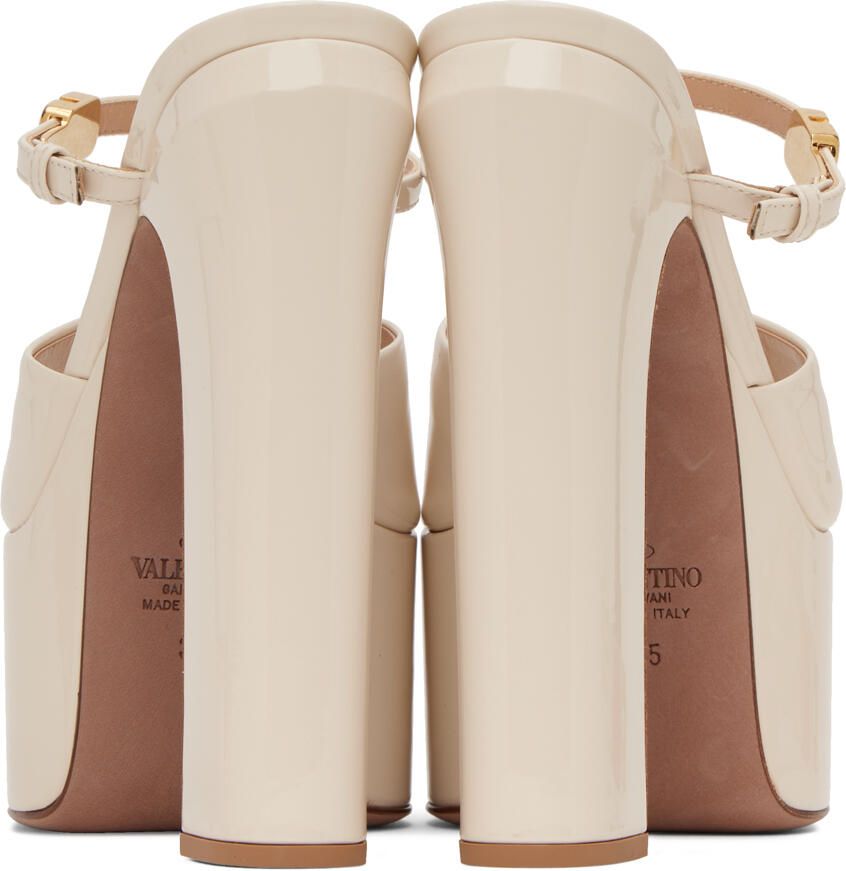Valentino Garavani Off-White Tan-Go Heeled Sandals