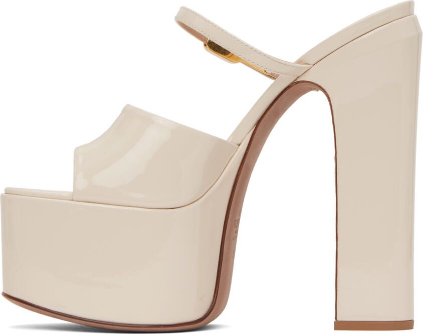 Valentino Garavani Off-White Tan-Go Heeled Sandals - Picture 3