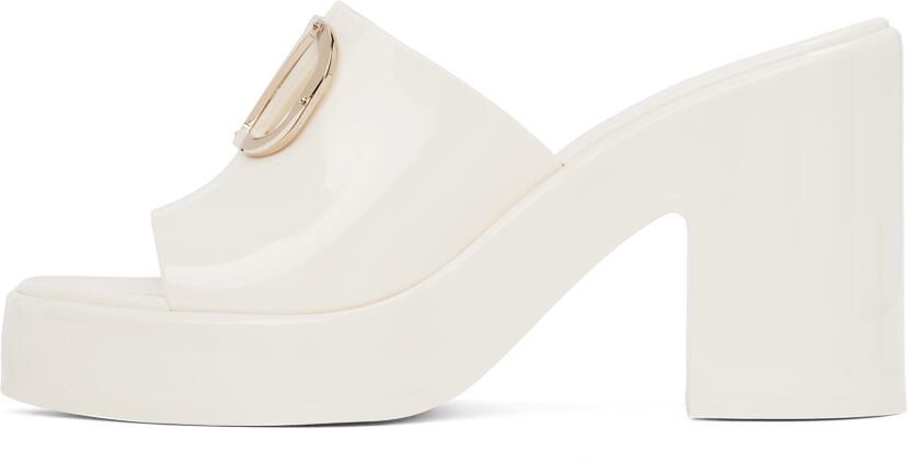 Valentino Garavani Off-White VLogo Heeled Sandals - Picture 3