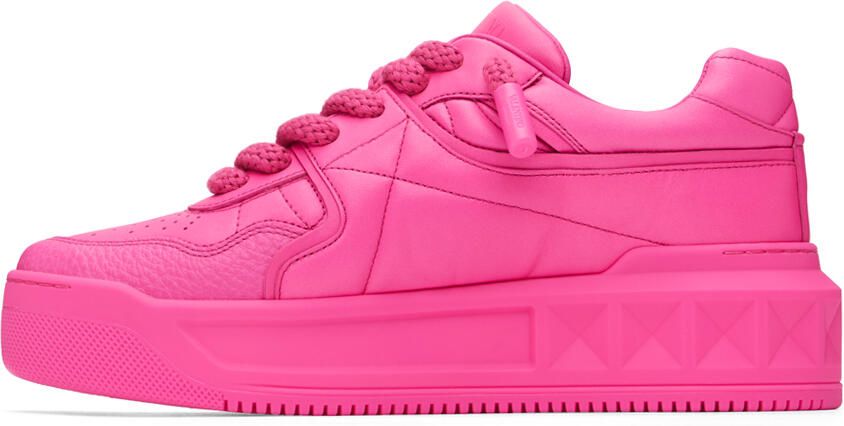 Valentino Garavani Pink One Stud XL Sneakers - Picture 3