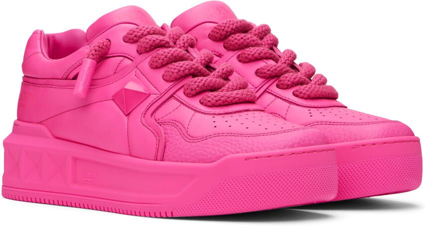 Valentino Garavani Pink One Stud XL Sneakers - Picture 2