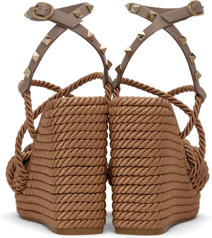 Valentino Garavani Pink Rockstud 115 Heeled Sandals - Picture 3