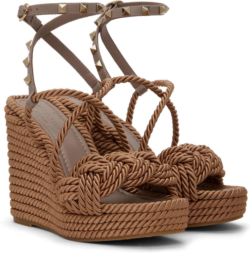 Valentino Garavani Pink Rockstud 115 Heeled Sandals