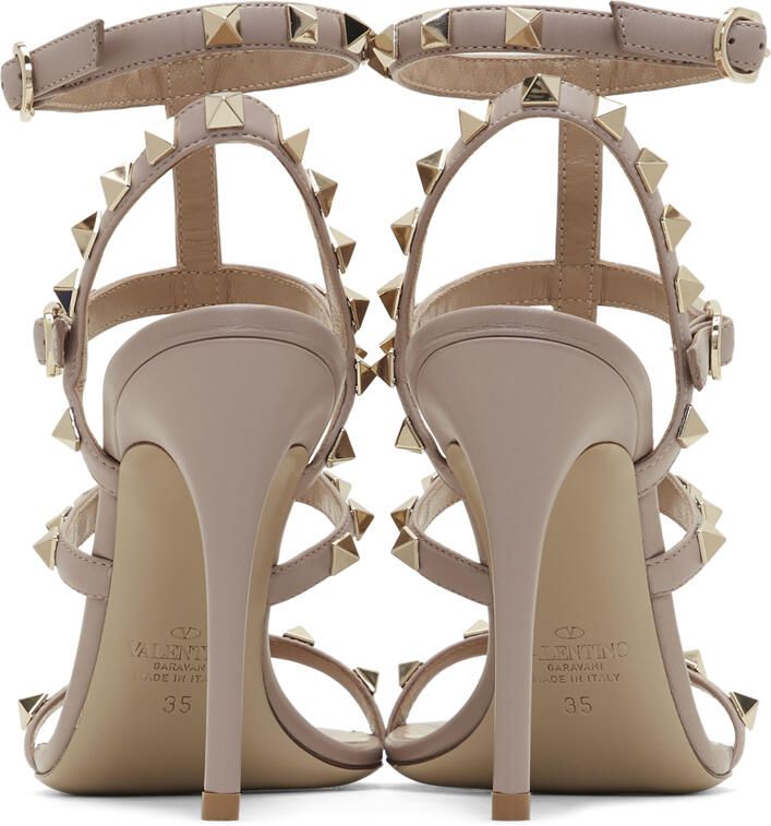 Valentino Garavani Pink Rockstud Cage Sandals - Picture 4