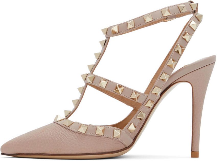 Valentino Garavani Pink Rockstud Heels - Picture 3