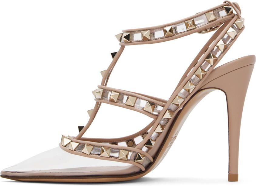 Valentino Garavani Pink Rockstud Heels - Picture 3