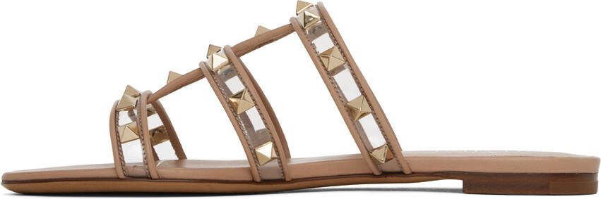 Valentino Garavani Pink Rockstud Slides - Picture 4