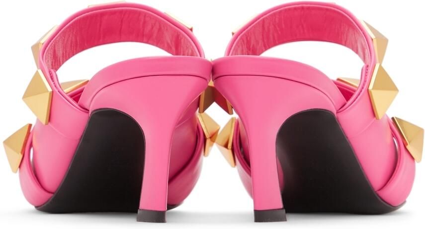 Valentino Garavani Pink Roman Stud 65 Heels - Picture 2