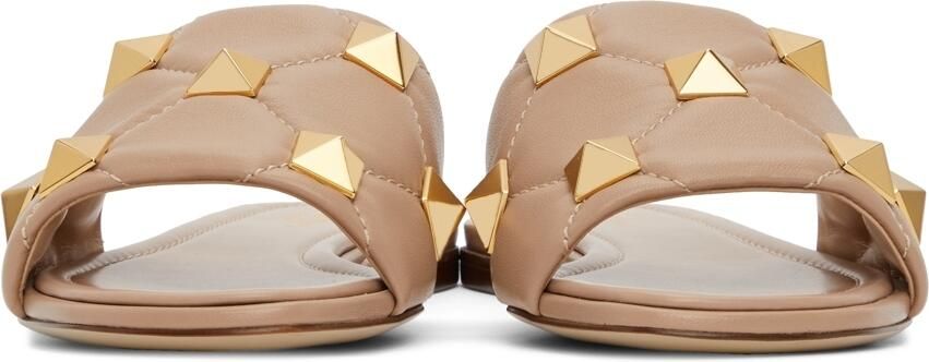 Valentino Garavani Pink Roman Stud Sandals - Picture 3