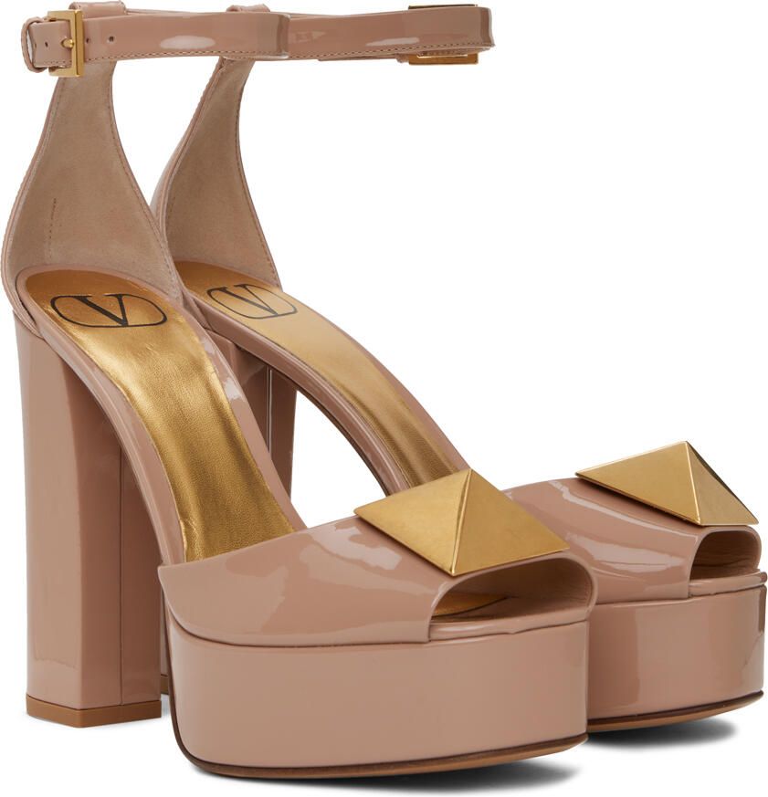 Valentino Garavani Pink Stud 120 Heeled Sandals