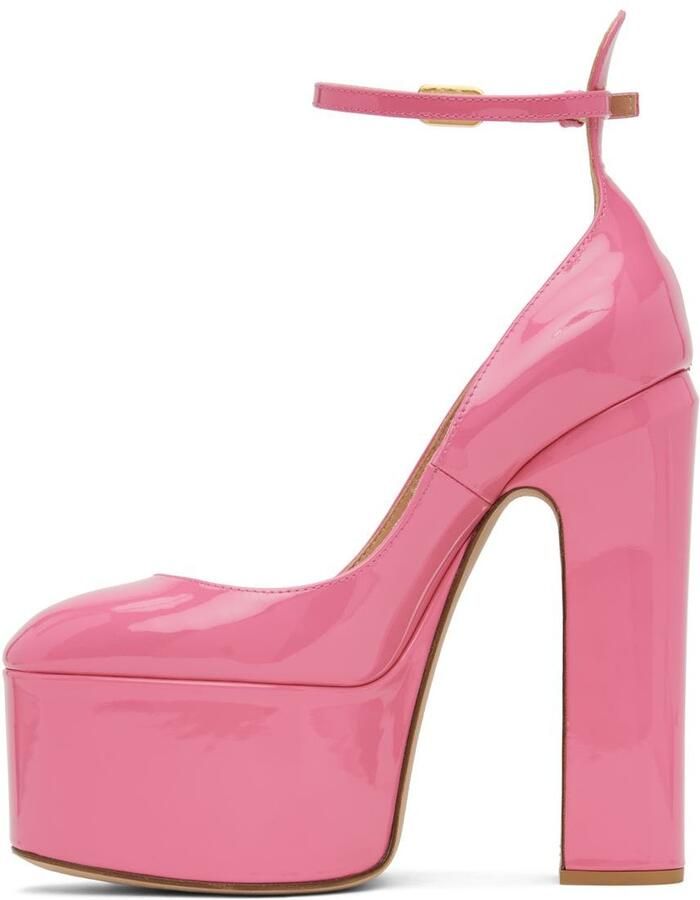 Valentino Garavani Pink Tan-Go Platform Pumps - Picture 2