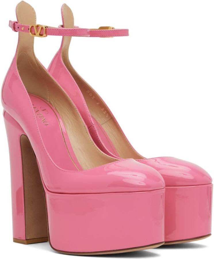 Valentino Garavani Pink Tan-Go Platform Pumps