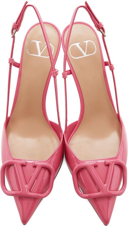 Valentino Garavani Pink VLogo Heels - Picture 3