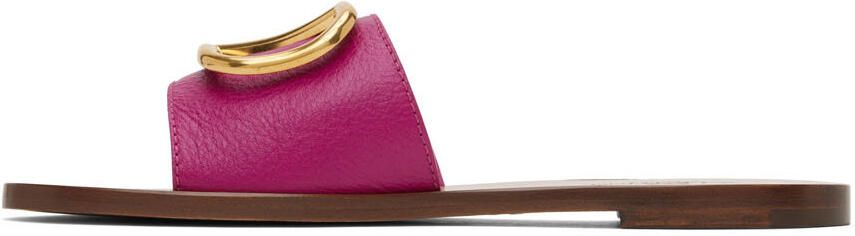 Valentino Garavani Pink Vlogo Slides - Picture 4