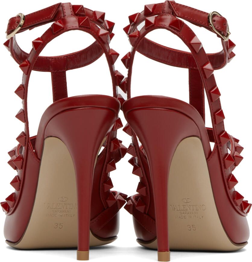 Valentino Garavani Red Caged Rockstud Heels
