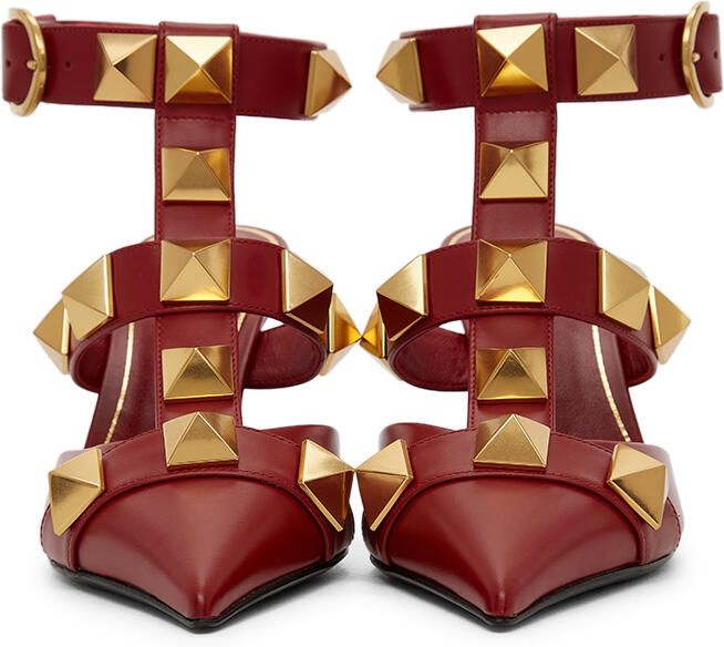 Valentino Garavani Red Roman Stud 80 Heels - Picture 3